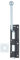 Hardware Solutions - Monkey Tail Door Bolt - Drop Down - Matt Black - 304mm - Pack 1 - Interior/Exterior Use