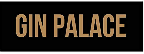 Hill 1975 Gin Palace Gold Foil Plaque, Wood, Mixed, One Size