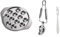 Cabilock Escargot - Juego de comedor con 12 agujeros para caracol Escargot con tenedor y tenedor para ostras de acero inoxidable