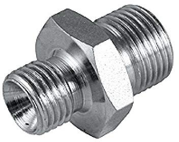 Flowfit Hydraulikadapter, BSP AG x BSP AG 1/2 x 1/2 Hydraulik Fitting, Stahlkomponent