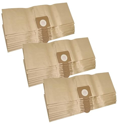 vhbw 30x Staubbeutel kompatibel mit Gisowatt Jet Cleaner System (R) | Staubsauger - 20 l Füllvolumen 34cm x 23,7cm Sandfarben