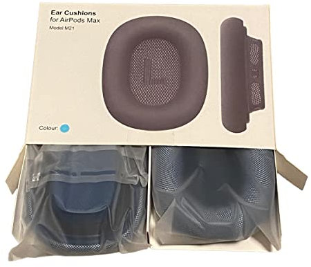 Ersatz-Ohrpolster-Abdeckungen für Airpod Max Kopfhörer, 1 Paar – hochwertiges strapazierfähiges Stoffmaterial (blau)