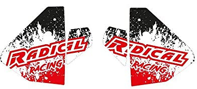 Radical Racing Splash Décor pour pot d'échappement Derbi Senda 50, cadre tubulaire (1994 à 1999) AMZ-RR.09.0030-3.v26 Bleu