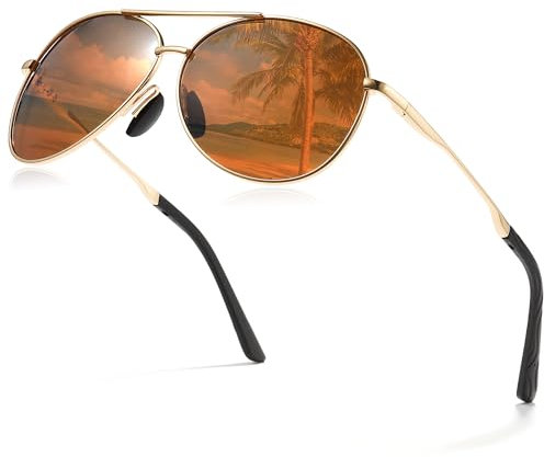Cyxus Herren Sonnenbrille, 1489, Braun