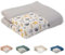 ULLENBOOM ® Baby Krabbeldecke 140x140 cm gepolstert - Grau-Faultiere (Made in EU) - XXL Krabbeldecke für Baby mit 100% OEKO TEX Baumwolle, ideal als Babydecke & Spieldecke