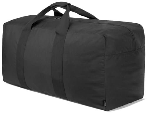 Vorspack Extra Large Duffle Bag for Travel - 100L/150L/200L/250L Duffel Bag for Men Gear Bag for Storage Camping Overnight, Black, 100L, Travel