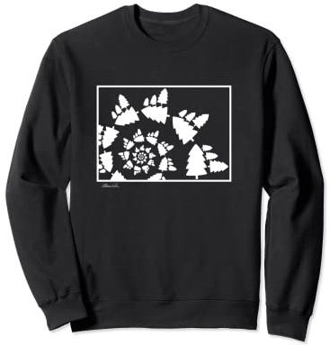 Arbre de Noël en forme de fleur de pin avec spirale Sweatshirt