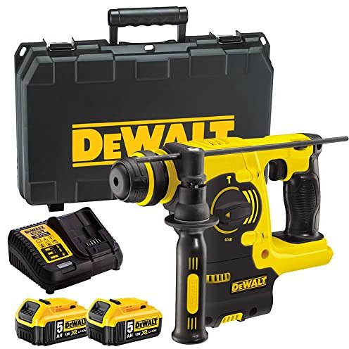 DeWalt DCH253N 18V XR Li-ion SDS + Rotary Hammer Drill with 2 x 5.0Ah Battery & Charger in Case