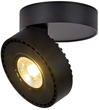 Dr.lazy 12W LED Aufbauleuchte Deckenleuchte,Deckenspots, wandleuchten,Deckenfluter,Deckenstrahler,DeckenLampe,Deckenbeleuchtung,Falten Drehen Aufputz Deckenleuchte,Aluminium (Schwarz/Warmweiß)