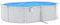 Mogou Pool mit Stahlwand, Pool Stahlwand, Swimmingpool, Gartenpool Komplettset, Pool Garten, Aufstellpool, Schwimmbad, Oval 490x360x120 cm Weiß