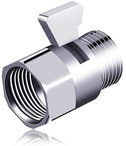 Shower Shut Off Valve G1/2 Brass Shower Head Flow Control Valve with Handle Lever G1/2 Universal Size for Shower Arm and Hose