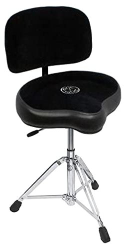 Roc-N-Soc Gaslift-Drumhocker Sattel-Sitz + Lehne Schwarz