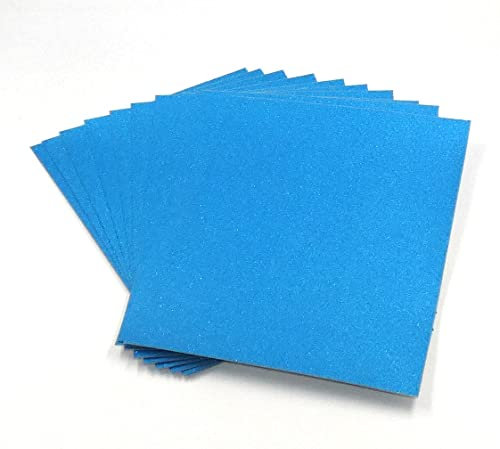 Sixstore 10 Blatt Glitzer-Kartonpapier, A4, Premium-Kartonpapier für Scrapbooking, DIY-Projekte, Party-Dekoration, Box-Verpackung, 250 g/m², Hellblau