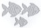 DzIxY Überlappende Fisch-Metall-Stanzformen für Kartenherstellung, Prägepapier, Stanzformen, Scrapbook, Maschinenschablonen, Aufbewahrungstaschen, Zubehör