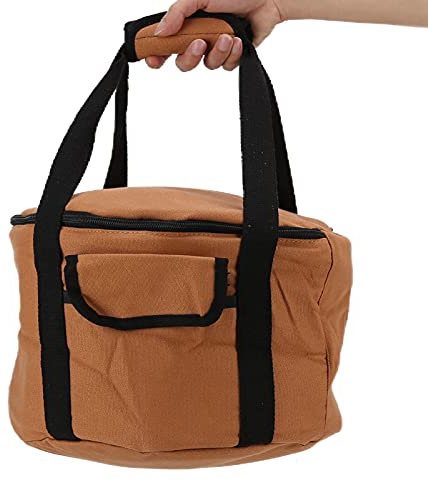 NDNCZDHC Dutch Oven Tasche Für 10 Dutch Oven, Tragbare Tragetasche Mit Innentaschen, Aufbewahrungstasche Für Kochutensilien, Wasserdichte Picknicktasche, 12,6 X 8,3 Zoll