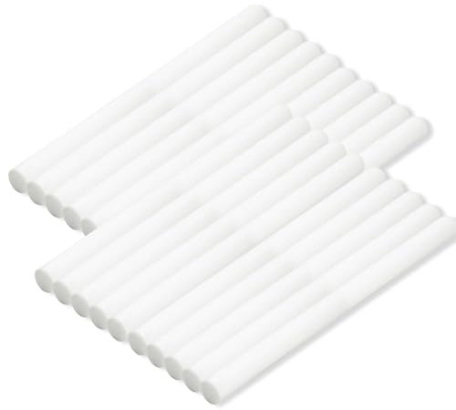 Luckious 20PCS Humidifier Sticks, Cotton Filter Refill Sticks for USB Radiator Mini Humidifiers and Car Diffusers (7 * 103MM)