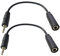 Seadream 2.5mm to 3.5mm Aux Audio Cable，2 Pack 15cm 2.5mm Mono Male to 3.5mm Mono Female Audio Jack Short Cable for Smartphone Headphone