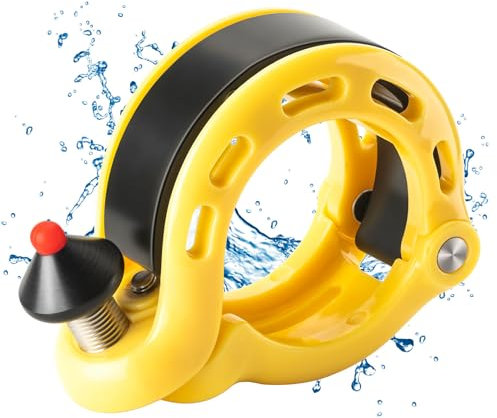 ROCKBROS Campanello Bici, Mini Campanello Bicicletta in Alluminio, Clacson Bici da Forte Suono 100DB, Campanello per Bici da Corsa Campanello MTB, Manubrio da 22.2/25.4/31.8 mm, Accessori Bici