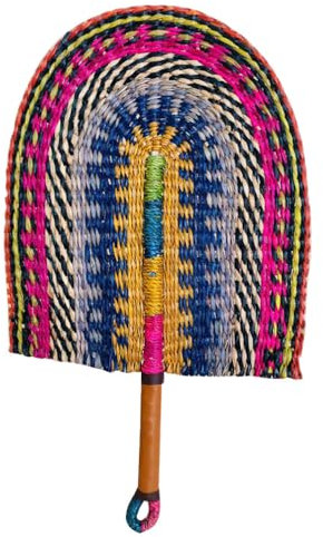 HANABASS Ventilador De Mano De Trenzada Artesanal Ventilador Decorativo Portátil y Elegante Verano