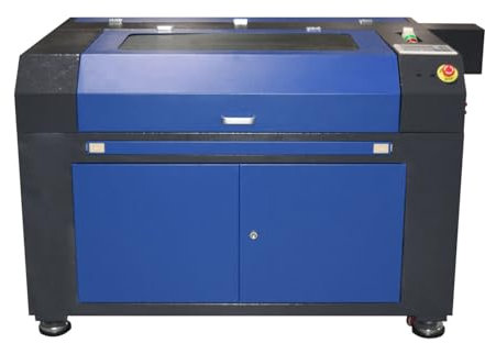 otmechl 100W 900x600mm CO2 Laser Graviermaschine, Cutter Laser Engraver Graviergerät, Wabenplattform Aluminiumschaufelplattform, mit Warnleuchte, für Papier Karton Kunststoff Acryl Leder Stoff