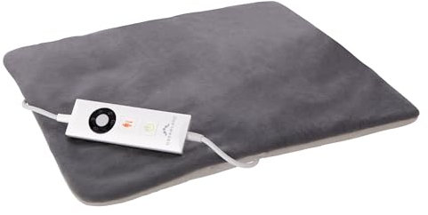 Dreamland Revive Me Multipurpose Weighted Heat Pad, Grey, Fast Heat-up, 3-Hour Adjustable Temperature, Auto Safety Shut-Off, Machine Washable, Ideal for Belly, Back, Neck, Period Pain, 40 x 35 cm