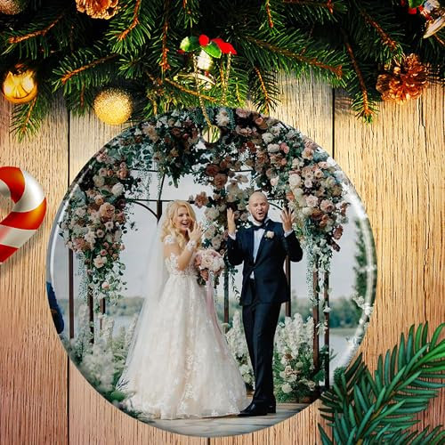Personalisierte Weihnachtskugeln mit Foto, Personalisierte Christbaumkugeln, Weihnachtskugeln Selbst Gestalten, Personalisierte Weihnachtsschmuck Geschenk für Freunde, Kinder, Familie