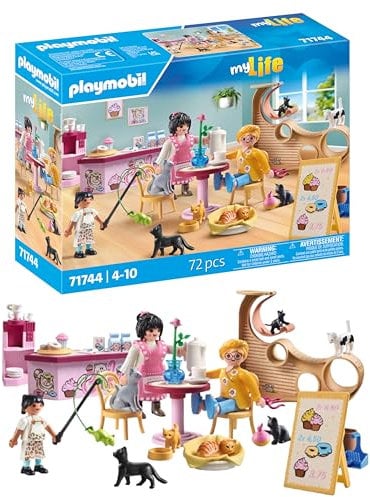 PLAYMOBIL | My Life | Café des Chats | Jouet pour Enfants | Set de Figurines d'animaux | Jouet pour Enfants à partir de 4 Ans | 71744