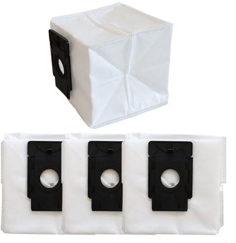 Puupaa Wiederverwendbare Staubsaugerbeutel für 360 S8 Plus für Botslab S8 Plus Staubsauger-Saugnapfstationen, Staubbeutelersatz-Set (4 Stück)