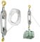 Roadtime Rope Pulley Hoist with Metal Bearing 4400 LB, 8:1 Pulley Block and Tackle System, Loading Capacity, 65ft Heavy Duty Rope Hoist for Hunting Garage Warehouse Constructions