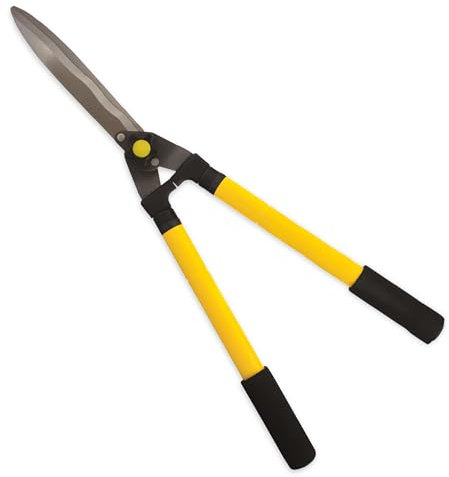 Telescopic Hedge Shears – High Carbon Steel Blades, Adjustable Tubular Steel Handles (335mm–555mm), Foam Comfort Grips – Heavy Duty Garden Pruning & Trimming Tool