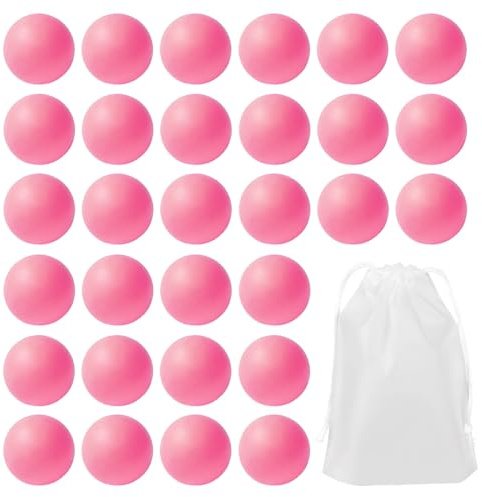 arrderly 30 Stück Pink Ping Pong Bälle, Ping Pong Partyspiele, Spielzeugball für Haustier, Partydekorationen, Geeignet für Familienspiele, Schulaktivitäten, Anfängertraining