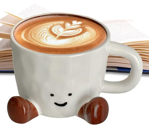 Coffee Mug | Fun Tea Cup with Feet - Funny Coffee Tea Mug for Women Men Christmas Birthday Cool Photography Prop Home Decoration
