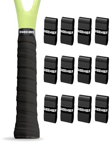Ogeenier 3/6/12 Pack Griffband Tennisschläger Anti-Rutsch und Anti-Schweiß | Unisex Overgrip, weich & rutschfest, natürlicher Halt, passend für Tennisschläger,Badmintonschläger, Squashschläger,Padel
