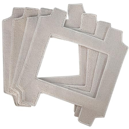 OULIGET Cleaning Rag Compatible with Ecovacs Winbot W2 Omni, W1, W1 Pro Window Vacuum Cleaner Robot, Window Cleaning Wipe Pads Replacement Set,4 Pieces (4, 10 Inches)