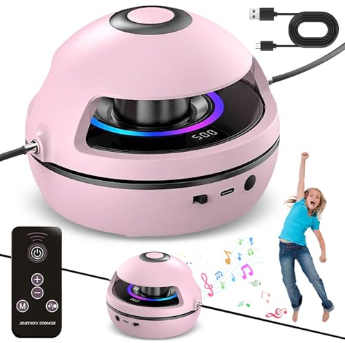 Music Jump Rope Machine, Smart Skipping Rope Kids, Skipping Rope, Electronic Jump Ropes for Adults with 1-10 Speed Level, LED Display Counter and Music, Kids Gym Equipment for Youth, Adults, Family