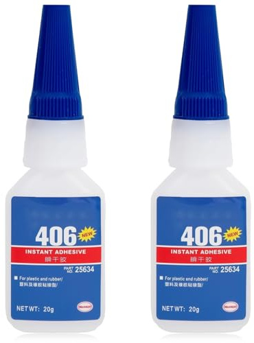2 Pièces Colle Instantanée, Adhérence Rapide et Résistante, pour Produits en Caoutchouc, Plastique, Bois, Céramique
