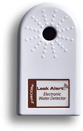 Zircon Z621431 Leak Alert Water Leak Detector & Flood Sensor Alarm/ Water Leak Sensor with Dual Leak Alarms 90Db Audio/ Battery Powered, Batteries Not Included, White