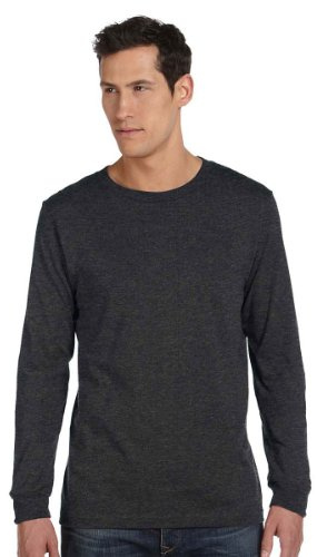 BELLA+CANVAS Jersey Long Sleeve Tee Dark Grey Heather