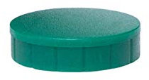 Magnet Maulsolid, Rundmagnet, bruchsicherer Kunststoff, 600 g Haftkraft, 24 x 8 mm, grün, 6162455