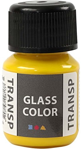 Creativ Company Glasfarbe Transparent, 35 ml, Lemon Gelb