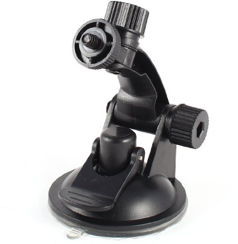 sourcing map Black Suction Cup Base Car Windshield Camera Mount Bracket 9cm High
