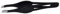 IG20413 - Pinzetta per dita in acciaio chirurgico, 9,50 cm, colore: Nero