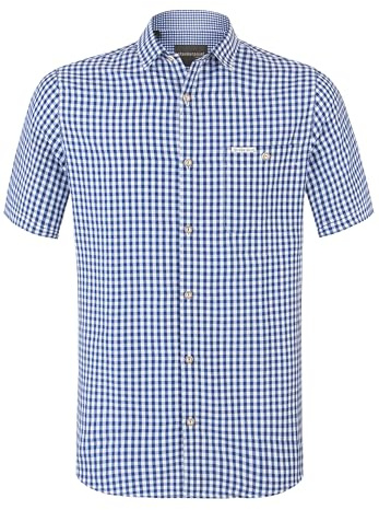 Stockerpoint Herren Renko3 Trachtenhemd, blau, L