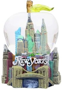 New York City Schneekugel Apfelblatt 6,3 cm NYC Schneekugel
