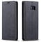 EYZUTAK Hülle für Samsung Galaxy S7 Edge, Magnetverschluss Premium PU Leder Flip Case mit Kartenfächern Brieftasche Standfuntion stoßfeste Silikonhülle Retro Ledertasche - Schwarz