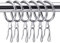 Hotop 30 Anillos de Cortinas de Metal Anillo Colgante de Cortina y 30 Ganchos de Pin Metálicos de Cortinaje para Ducha Puerta Ventana, Diámetro Interno de 30 mm (Plata)