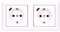 Jung SCHUKO USB-Steckdose Typ C (max. 3A) Komplett-Set Serie AS: 2x Steckdose A152018CWW und 2-fach Rahmen AS582WW Alpinweiß