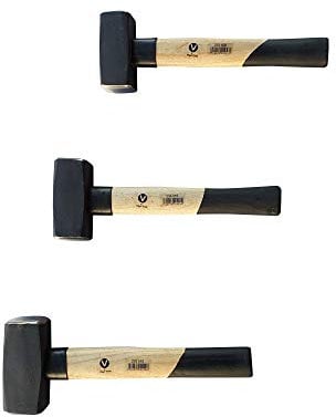 Fäustelhammer Hammer Schlosserhammer 800/1000/1500g 3 tlg Set je1 St.