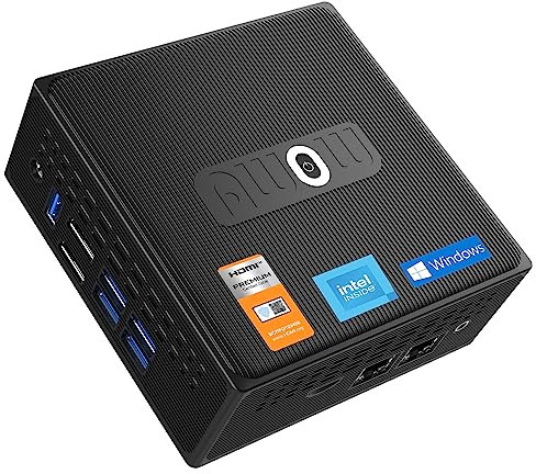 AWOW Mini PC Celeron J3455 6GB LPDDR4, 128GB M.2 SATA SSD, Mini Desktop Computer, Micro PC, Windows 10, 4K HD, Dual HDMI 1.4, Dual WiFi