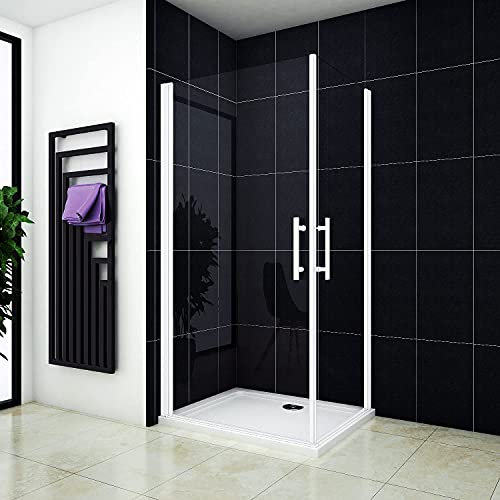 Aica Sanitär Duschkabine 80x80cm Duschabtrennung Eckeinstieg Duschtür Schwingtür Drehtür Dusche